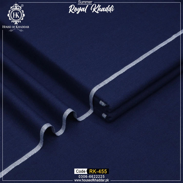 RK-455 Navy Blue (ROYAL KHADDI SUMMER)