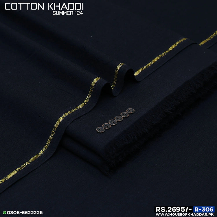 [COTTON KHADDI] R-306 Black