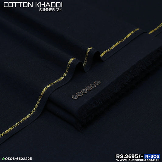 [COTTON KHADDI] R-306 Black