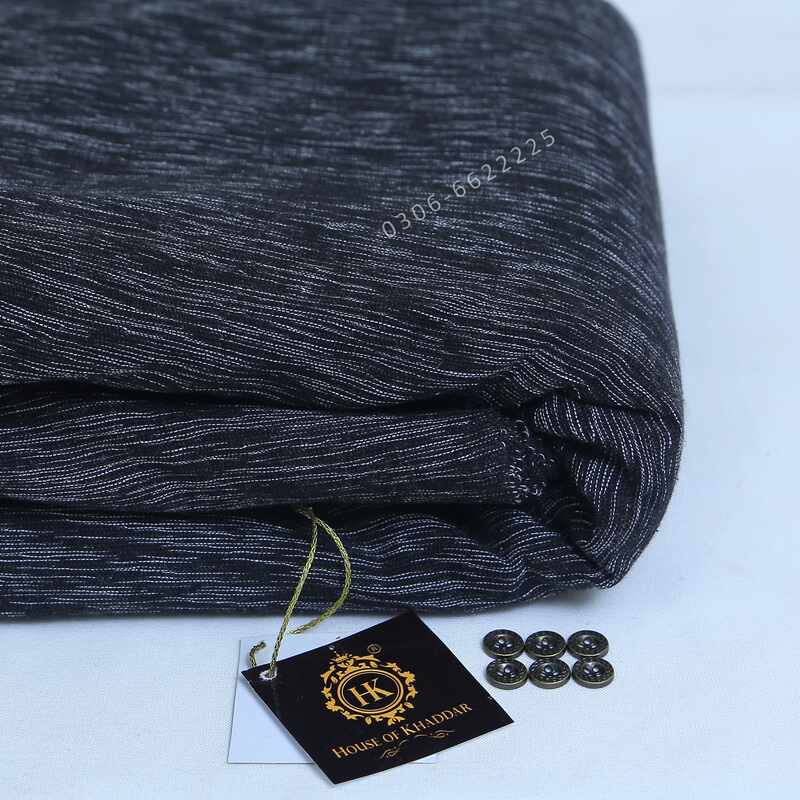HM-06 SELF BLACK (HANDMADE Khadi Khaddar)