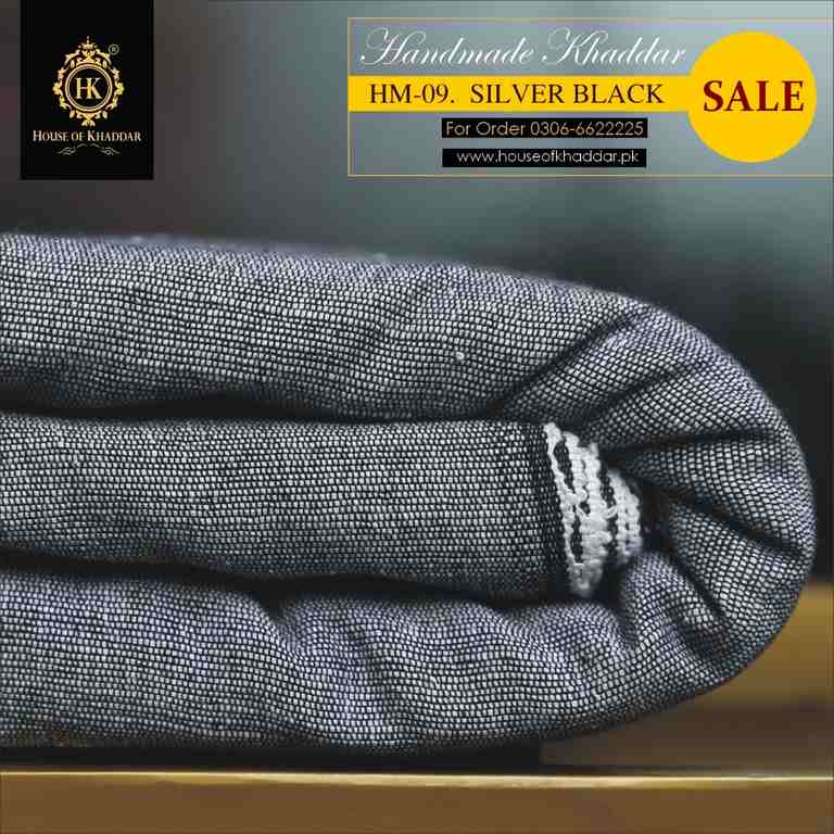 HM-09 Silver Black (Charkha Handmade Winter)