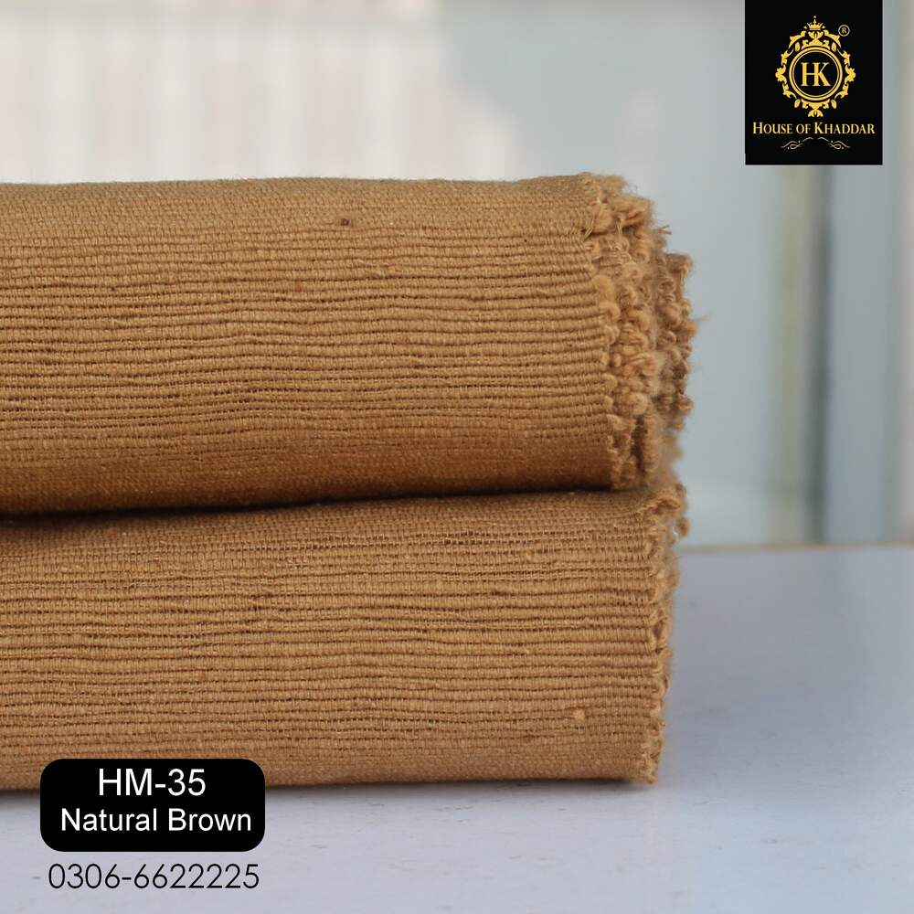 HM-35 Natural Brown (Charkha Khaddi براؤن کپاس والا)