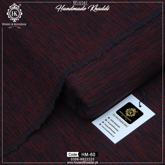 HM-60 TR Red Self (Handmade Khaddar)