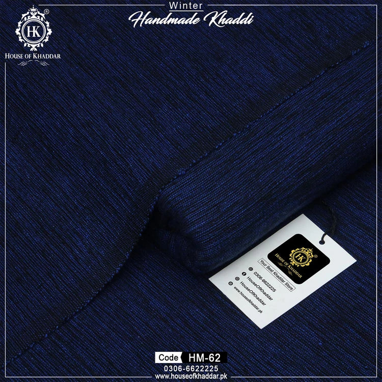 HM-62 Navy Blue Self (Handmade Khaddar)