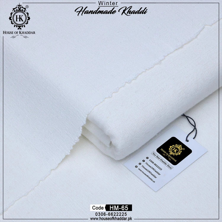 HM-65 Soft Milky White (Handmade Khaddar)