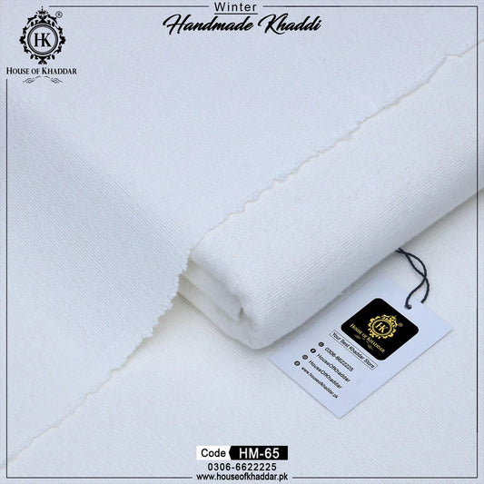 HM-65 Soft Milky White (Handmade Khaddar)