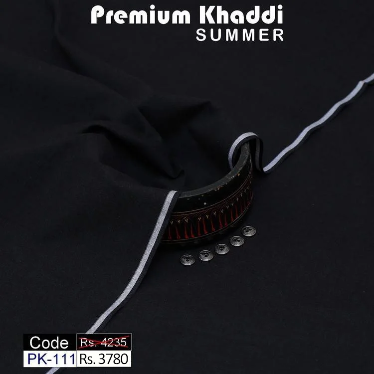 PK-111 Black (Premium Khaddi Summer)