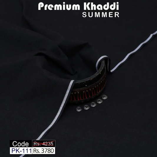 PK-111 Black (Premium Khaddi Summer)