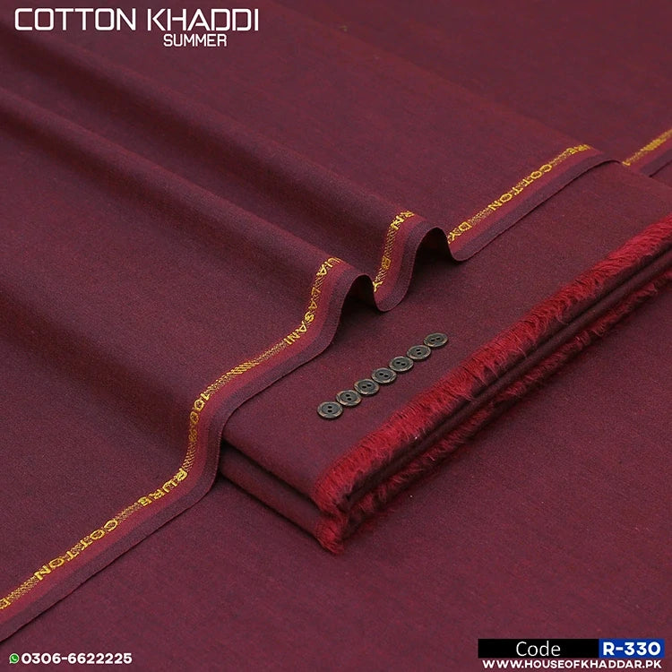 [COTTON KHADDI] R-330 Maroon