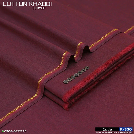 [COTTON KHADDI] R-330 Maroon