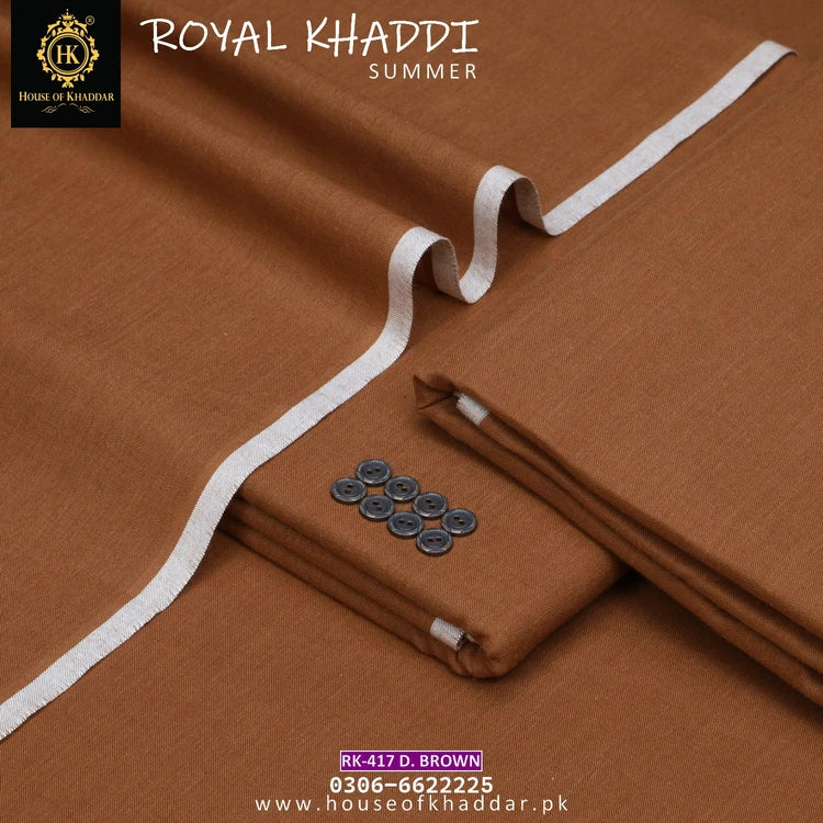 RK-417 Dark Brown [ROYAL KHADDI SUMMER]