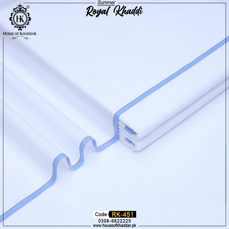 RK-451 White (ROYAL KHADDI SUMMER)