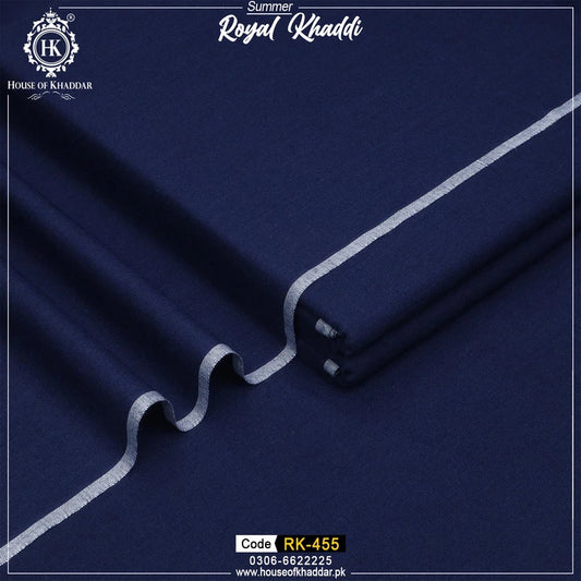 RK-455 Navy Blue (ROYAL KHADDI SUMMER)