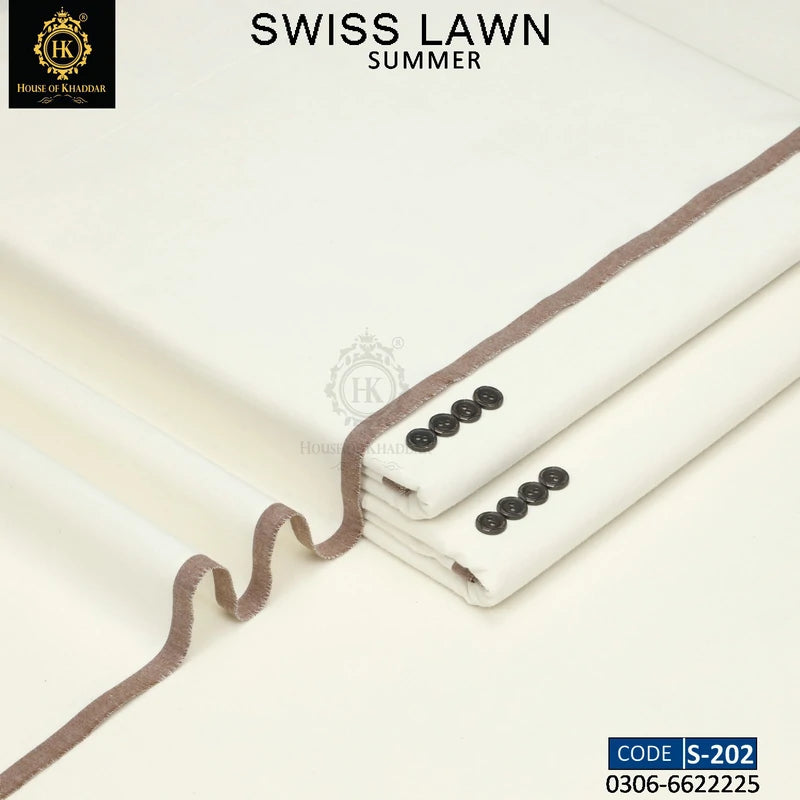 S-202 Cream [Swiss Lawn Khaddi]