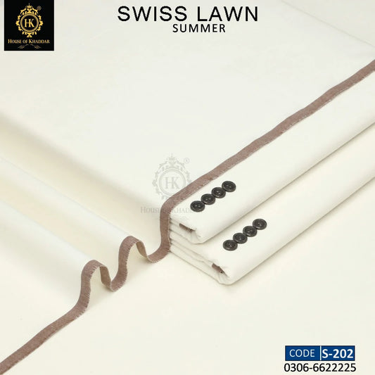 S-202 Cream [Swiss Lawn Khaddi]