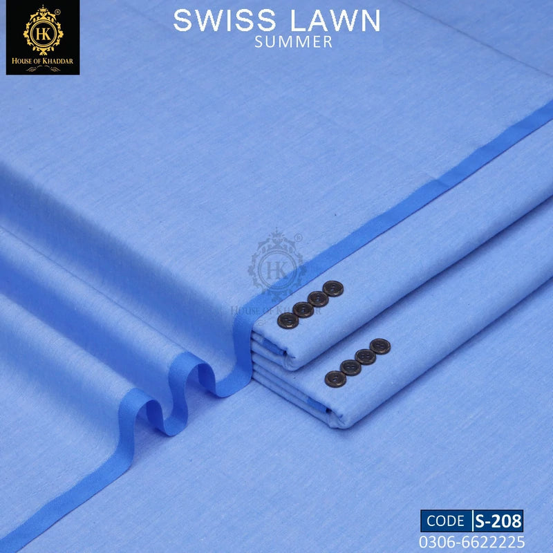 S-208 Sky Blue [SWISS LAWN KHADDI]