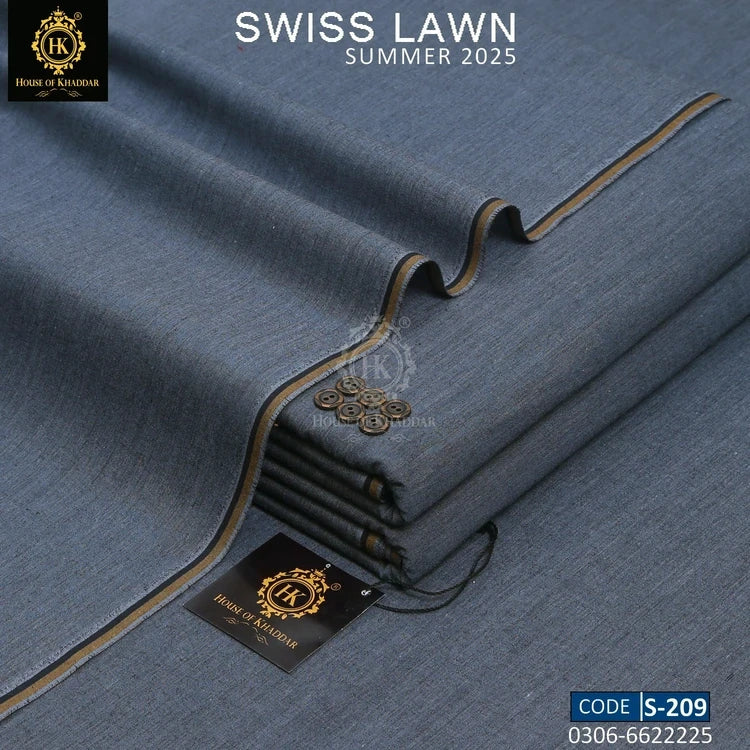 S-209 Charcoal [Swiss Lawn Khaddi]