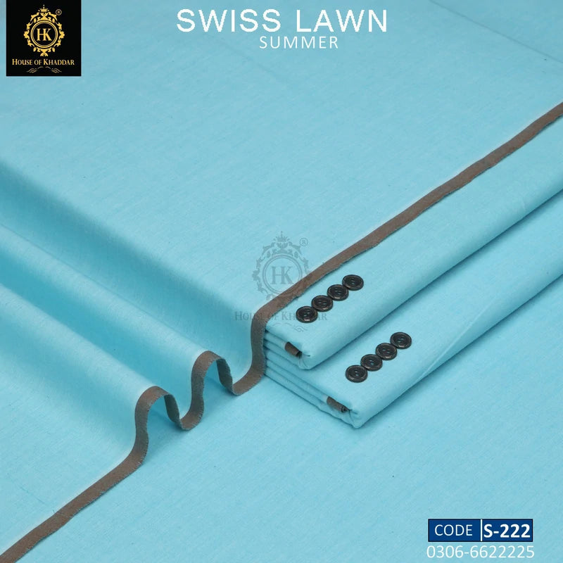 S-222 Light Ferozi [Swiss Lawn Khaddi]