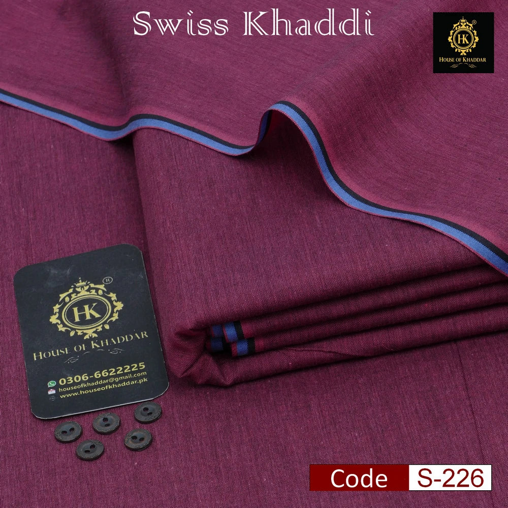 S-226 Dull Red [Swiss Lawn Khaddi]