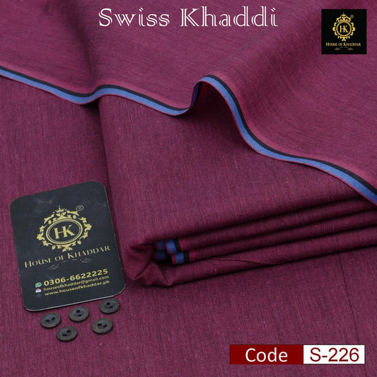 S-226 Dull Red [Swiss Lawn Khaddi]