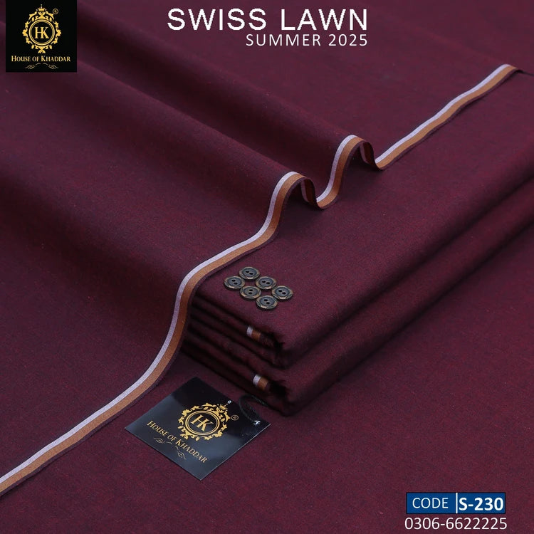S-230 Maroon [Swiss Lawn Khaddi]