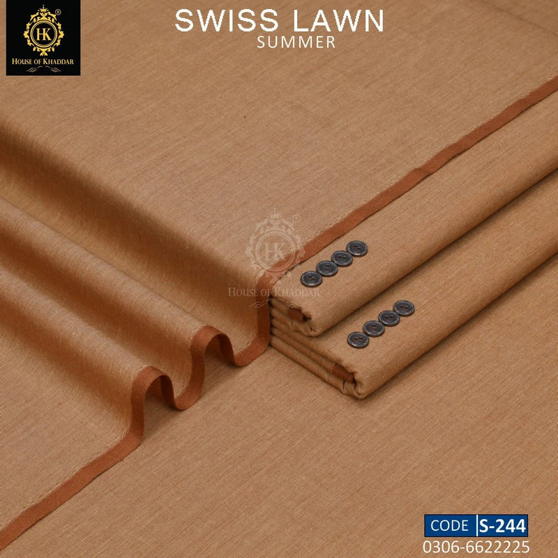 S-244 Dark Brown [SWISS LAWN KHADDI]